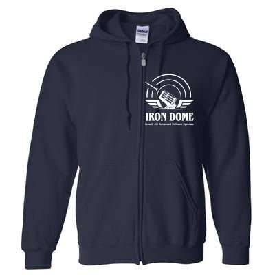 Iron Dome Israeli Air Advance Defense System Full Zip Hoodie