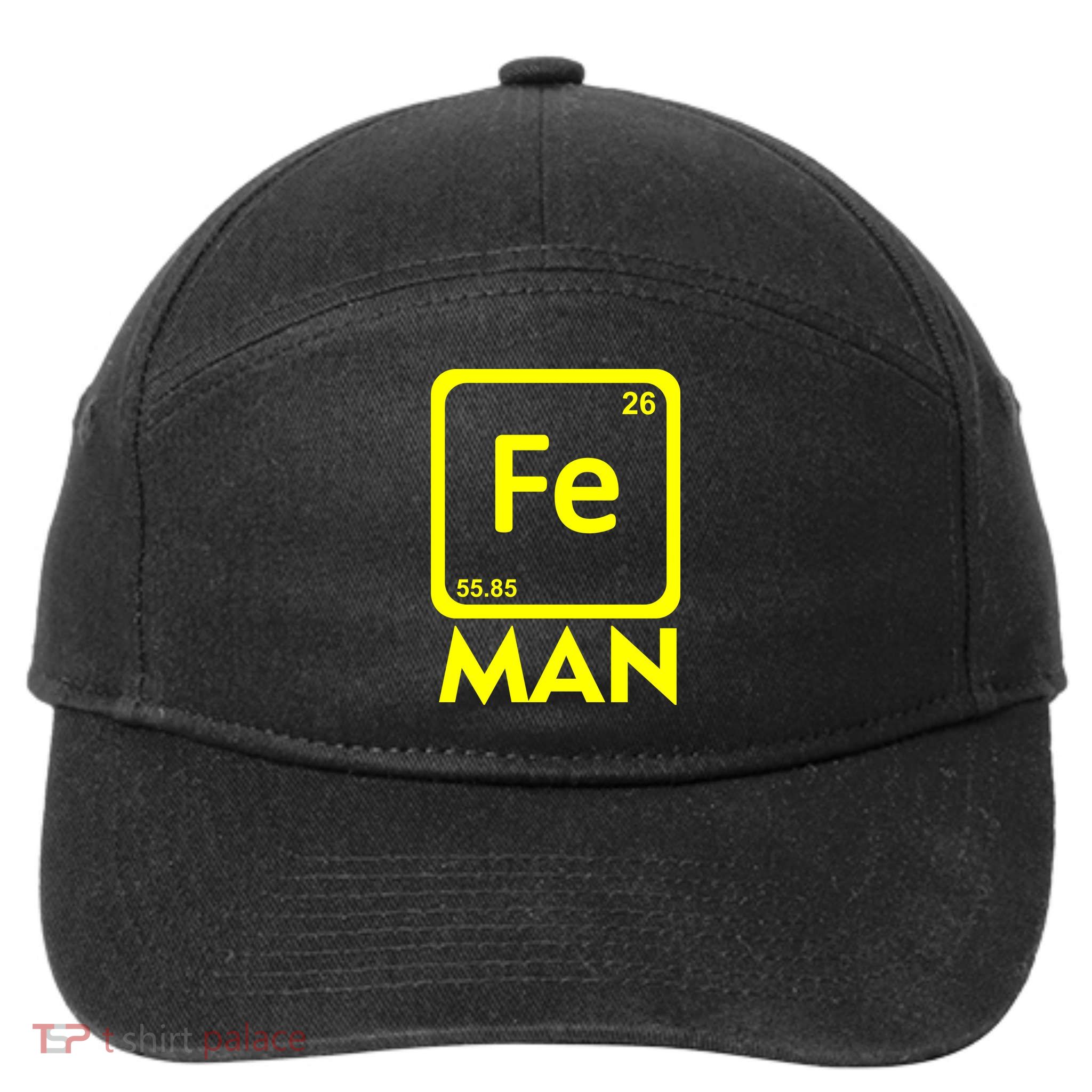 Iron Science Funny Chemistry Fe Periodic Table  7-Panel Snapback Hat