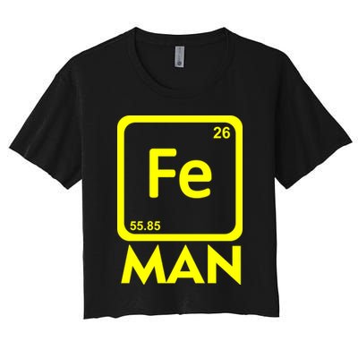 Iron Science Funny Chemistry Fe Periodic Table  Crop Top