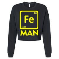 Iron Science Funny Chemistry Fe Periodic Table  Cropped Pullover Crew