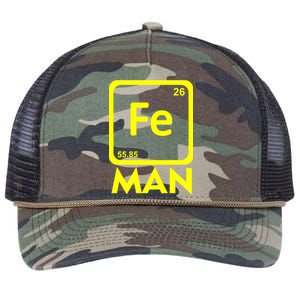 Iron Science Funny Chemistry Fe Periodic Table  Retro Rope Trucker Hat Cap