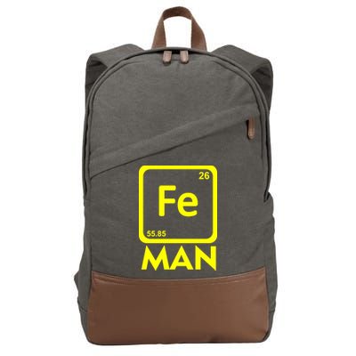 Iron Science Funny Chemistry Fe Periodic Table  Cotton Canvas Backpack
