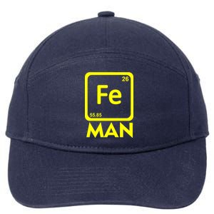 Iron Science Funny Chemistry Fe Periodic Table  7-Panel Snapback Hat