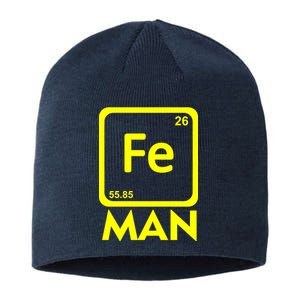 Iron Science Funny Chemistry Fe Periodic Table  Sustainable Beanie