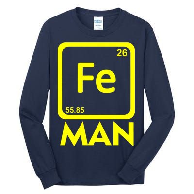 Iron Science Funny Chemistry Fe Periodic Table  Tall Long Sleeve T-Shirt