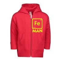 Iron Science Funny Chemistry Fe Periodic Table  Toddler Zip Fleece Hoodie