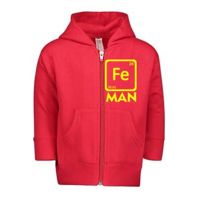 Iron Science Funny Chemistry Fe Periodic Table  Toddler Zip Fleece Hoodie