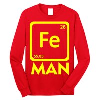 Iron Science Funny Chemistry Fe Periodic Table  Long Sleeve Shirt