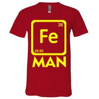 Iron Science Funny Chemistry Fe Periodic Table  V-Neck T-Shirt