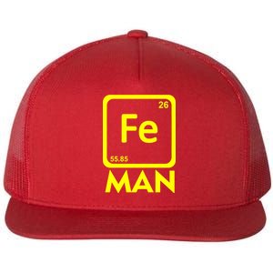 Iron Science Funny Chemistry Fe Periodic Table  Flat Bill Trucker Hat