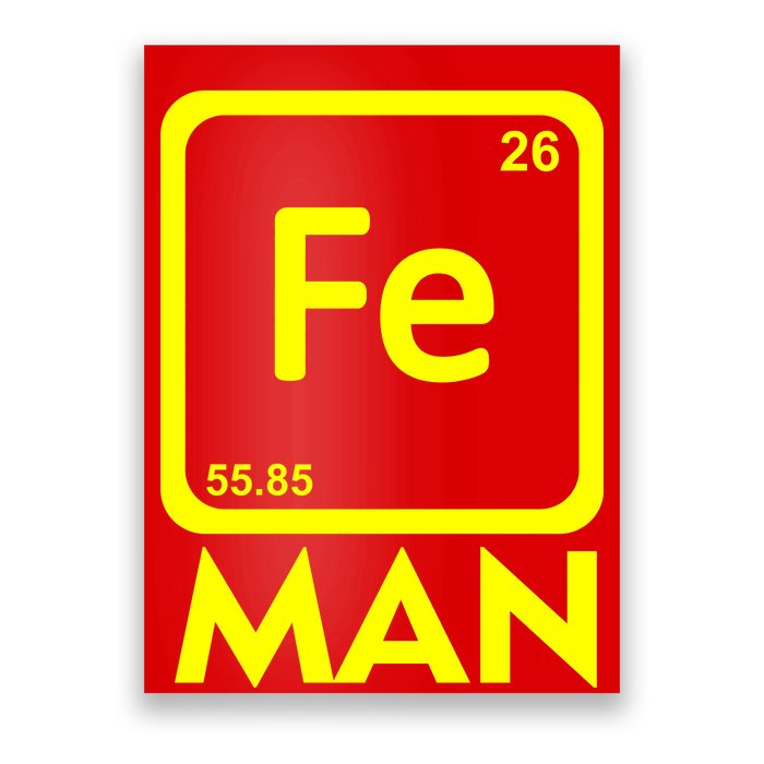 Iron Science Funny Chemistry Fe Periodic Table  Poster