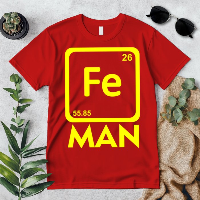 Iron Science Funny Chemistry Fe Periodic Table  Premium T-Shirt