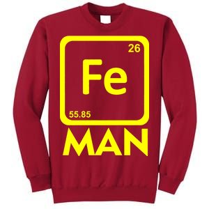 Iron Science Funny Chemistry Fe Periodic Table  Tall Sweatshirt