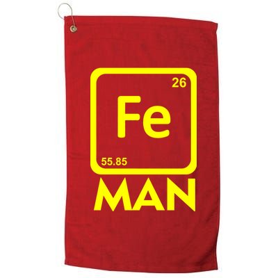 Iron Science Funny Chemistry Fe Periodic Table  Platinum Collection Golf Towel