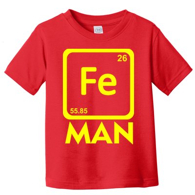 Iron Science Funny Chemistry Fe Periodic Table  Toddler T-Shirt