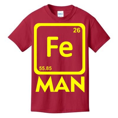 Iron Science Funny Chemistry Fe Periodic Table  Kids T-Shirt