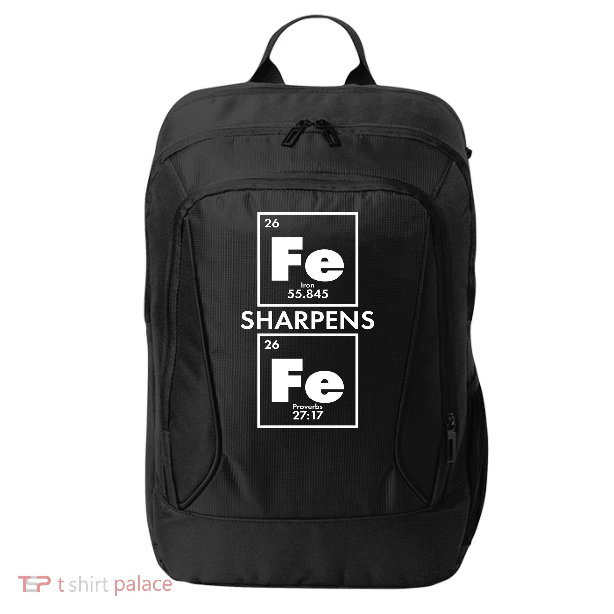 IRON Sharpens IRON Proverbs 27:17 City Backpack