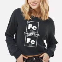 IRON Sharpens IRON Proverbs 27:17 Cropped Pullover Crew