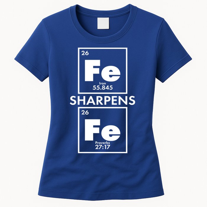 IRON Sharpens IRON Proverbs 27:17 Womens T-Shirt