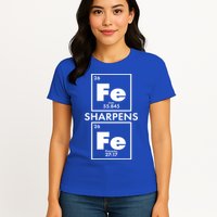 IRON Sharpens IRON Proverbs 27:17 Womens T-Shirt