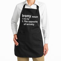 Irony Definition The Opposite Of Wrinkly Apron