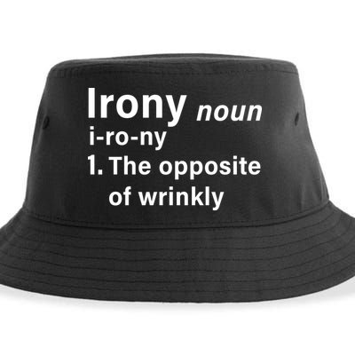 Irony Definition The Opposite Of Wrinkly Sustainable Bucket Hat
