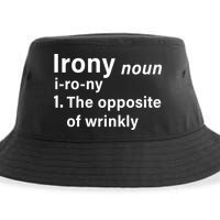 Irony Definition The Opposite Of Wrinkly Sustainable Bucket Hat