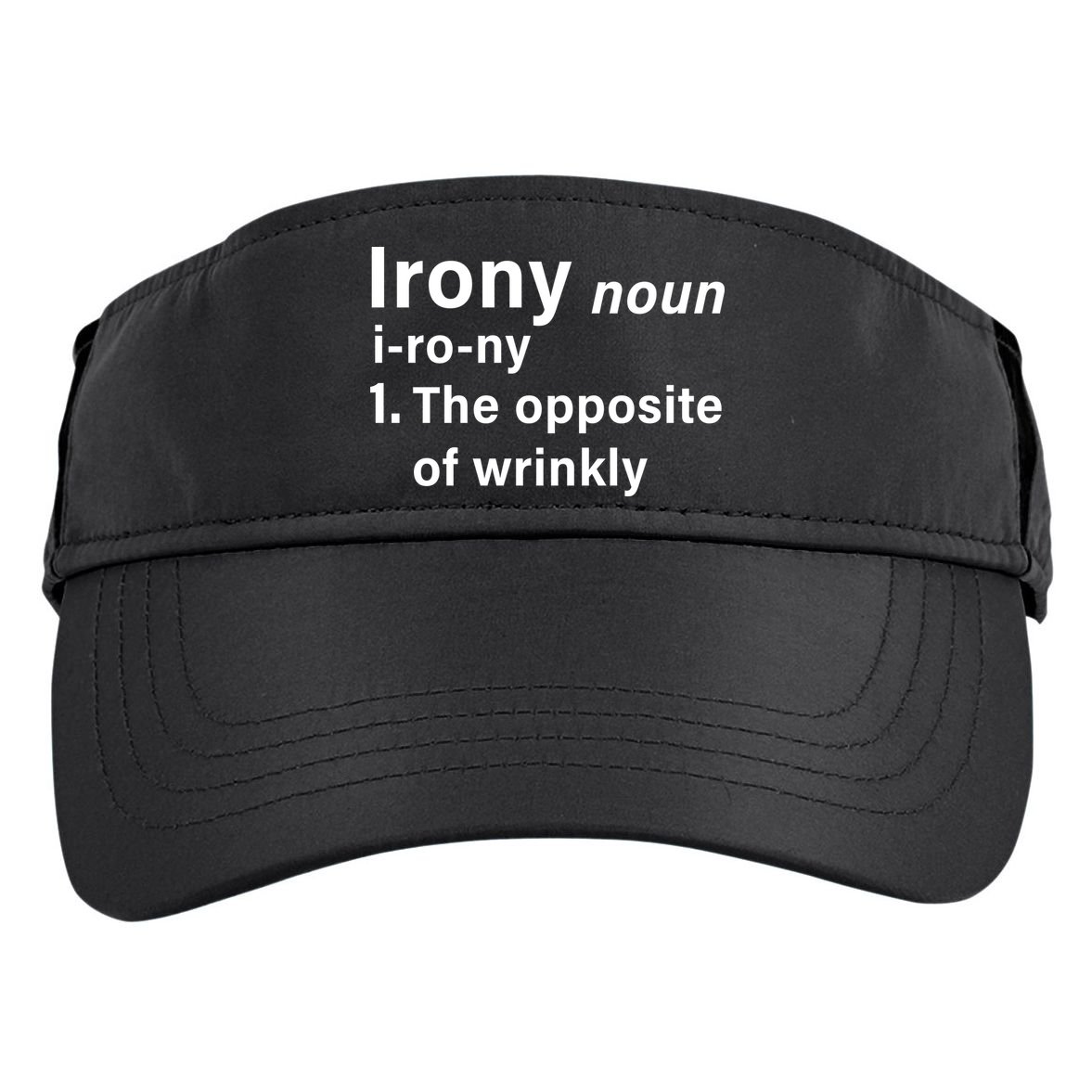 Irony Definition The Opposite Of Wrinkly Adult Drive Performance Visor
