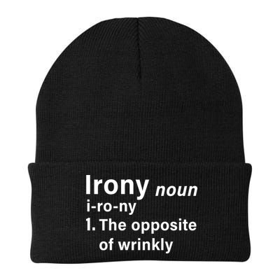 Irony Definition The Opposite Of Wrinkly Beanie