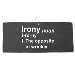 Irony Definition The Opposite Of Wrinkly Large Microfiber Waffle Golf Towel