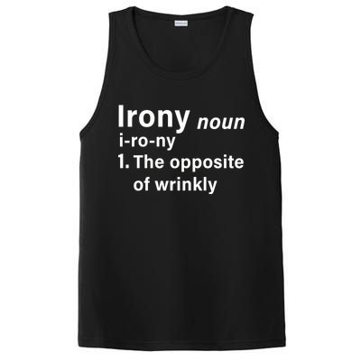 Irony Definition The Opposite Of Wrinkly PosiCharge Competitor Tank