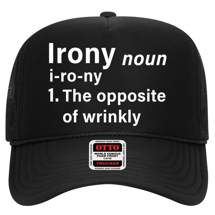 Irony Definition The Opposite Of Wrinkly Hat