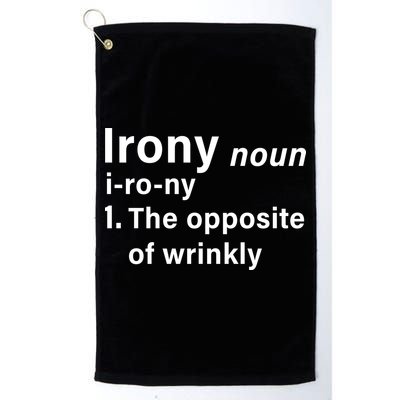Irony Definition The Opposite Of Wrinkly Golf Towel