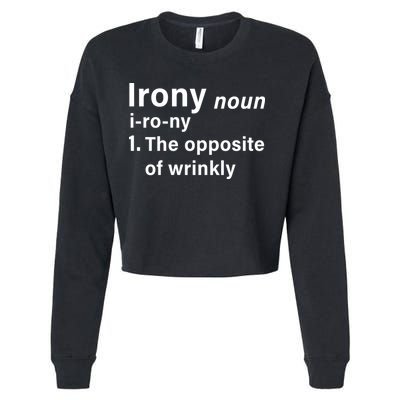 Irony Definition The Opposite Of Wrinkly Cropped Pullover Crew