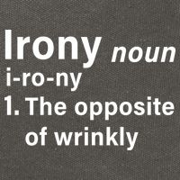 Irony Definition The Opposite Of Wrinkly Cotton Canvas Backpack