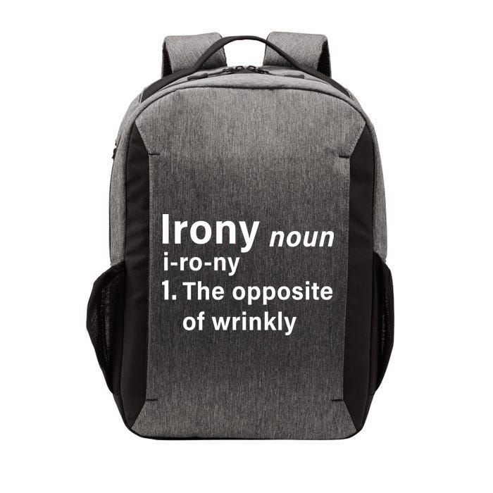 Irony Definition The Opposite Of Wrinkly Vector Backpack