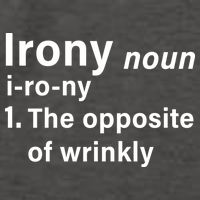Irony Definition The Opposite Of Wrinkly Vector Backpack