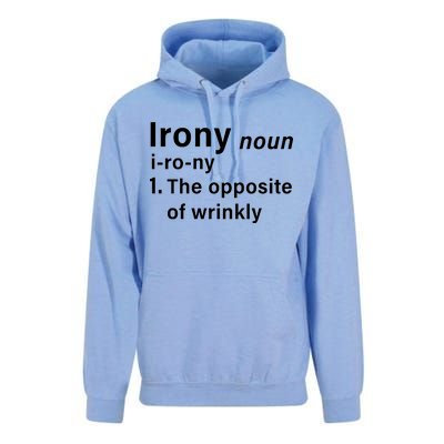 Irony Definition The Opposite Of Wrinkly Unisex Surf Hoodie