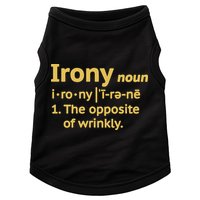Irony Funny Definition Opposite Of Wrinkly  Doggie Tank