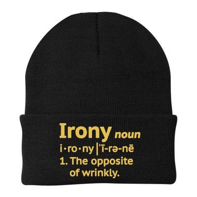 Irony Funny Definition Opposite Of Wrinkly  Beanie
