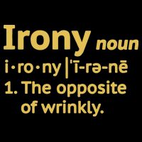 Irony Funny Definition Opposite Of Wrinkly  Drawstring Bag