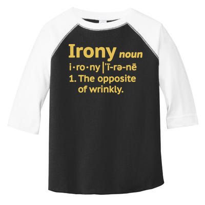 Irony Funny Definition Opposite Of Wrinkly  Toddler Fine Jersey T-Shirt