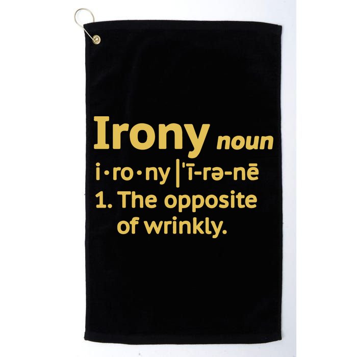 Irony Funny Definition Opposite Of Wrinkly  Golf Towel