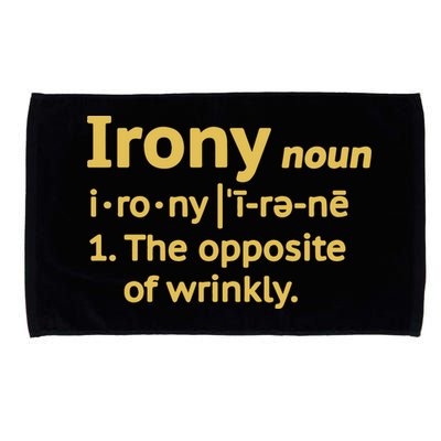 Irony Funny Definition Opposite Of Wrinkly  Microfiber Hand Towel