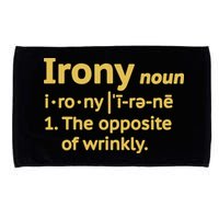 Irony Funny Definition Opposite Of Wrinkly  Microfiber Hand Towel
