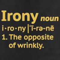 Irony Funny Definition Opposite Of Wrinkly  Microfiber Hand Towel