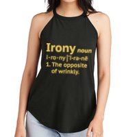 Irony Funny Definition Opposite Of Wrinkly  Women's Perfect Tri Rocker Tank