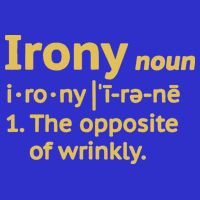 Irony Funny Definition Opposite Of Wrinkly  16 in Basic Backpack