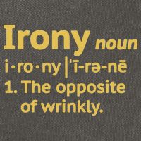 Irony Funny Definition Opposite Of Wrinkly  Cotton Canvas Backpack