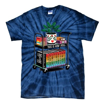 I Roll Pride Lgbtqia Library Tie-Dye T-Shirt